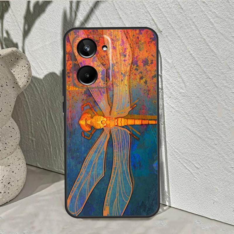 Dragonfly Insect Pattern For Realme 10 11 12 13 14 Pro Plus C55 C71 C75 C67 C63 C51 C61 C53 C35 C65 GT6 GT7 Pro Case