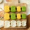 Hand Pressure Mooncakes Molding Set with 2 Pattern 25/50g Cake and Fondant Stamp for Crafting Green Bean Pastries