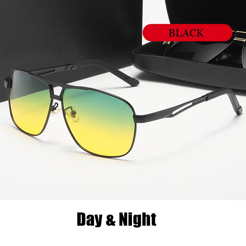 Polarized Photochromic Night Vision Sunglasses Outdoor Protective Goggles Day And Night Uv400 Lens Men'S Driving Sun Glasses