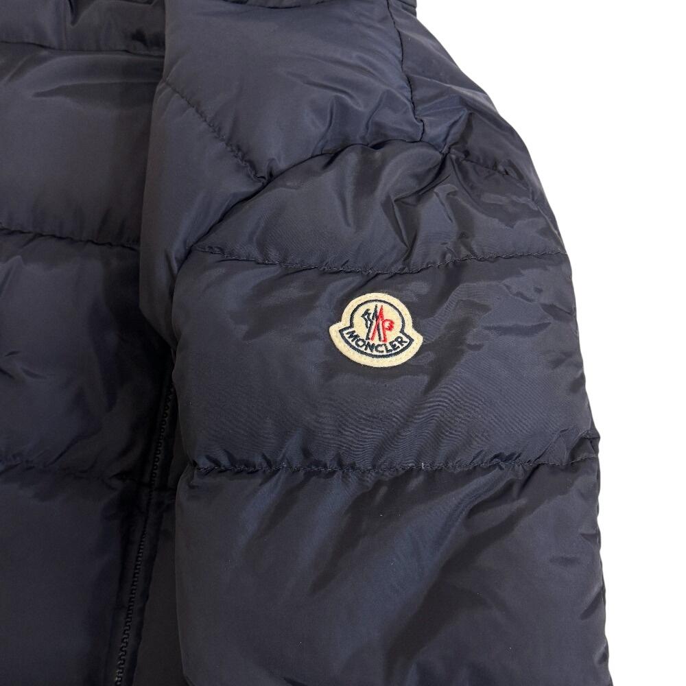 Moncler Short Nylon AVOCE Down Jacket Navy Nylon Used