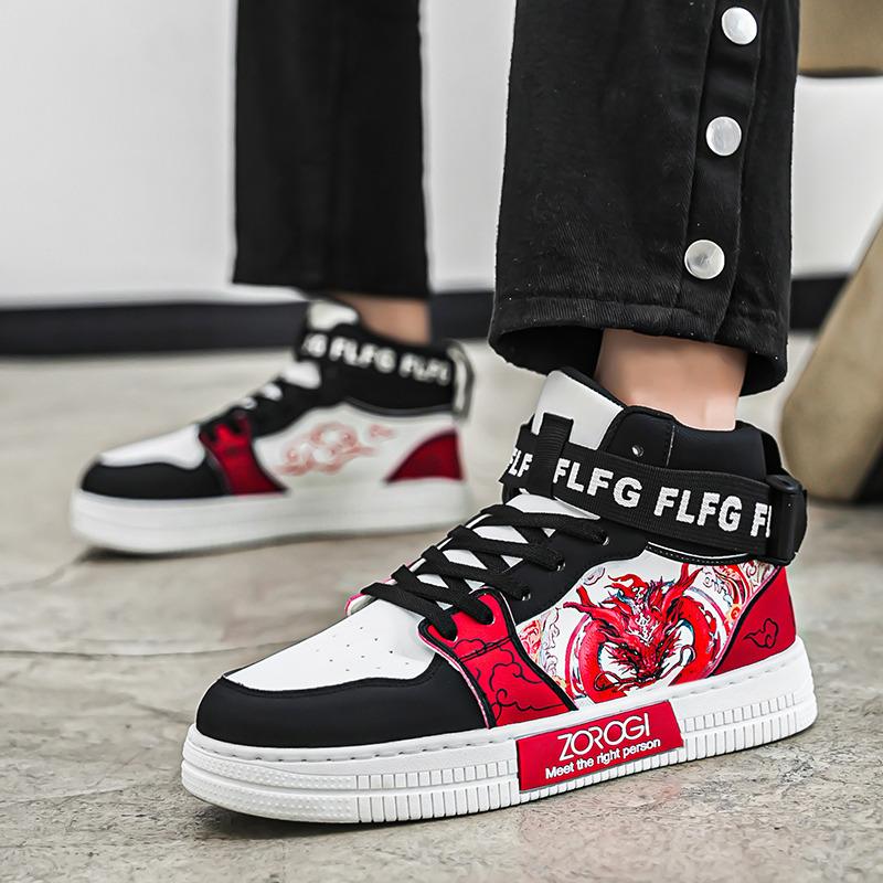 Scarpe da skateboard alla moda da cartone animato Uomo Bambino Sneakers alte Uomo Casual Trainer con plateau Uomo Sneakers Anime zapatillas de mujer