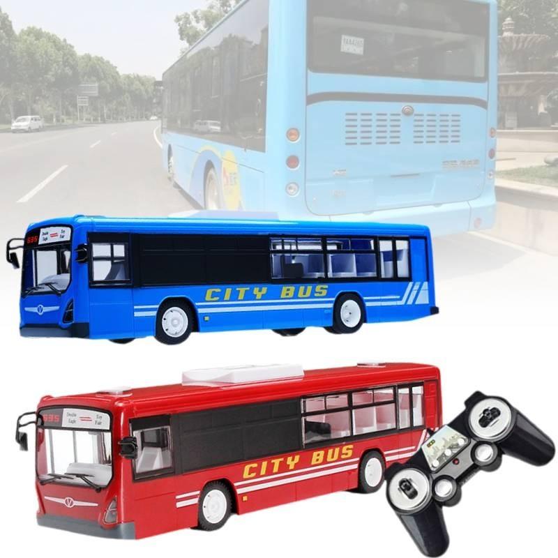 Remote Control Bus Toy For Kids 112 Scale Realistic Sounds And Lights Battery Operated