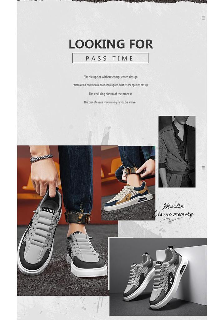 2025 Summer Men's Breathable Mesh Casual Board Shoes - Fashionable & Versatile