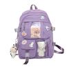Junior High School Schoolbag Backpack Girl Cute Bear Doll Backpack Large Capacity Sweet Student Schoolbag