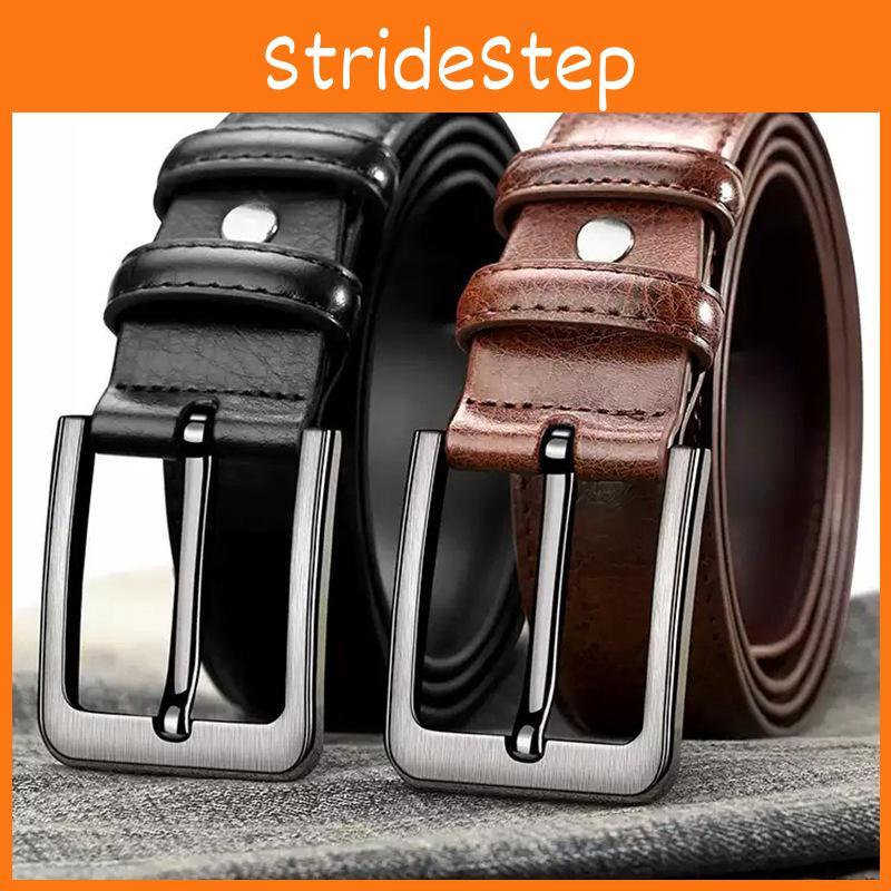 Leather Men Classic Belt With Vintage Style And Plant Motifs For Casual Business