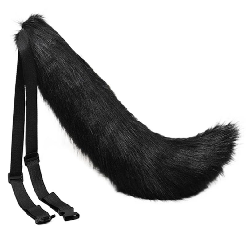 Cats Tail Lovely Cats Ears Hairband Plush Wolf Tail Halloween Party Costume Accessories for Adult Woman Man