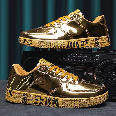 Sneakers Casual di Lusso da Uomo Scarpe da Corsa Tempo Libero Sneakers Oro HipHop Comode Moda Scarpe Sportive Calzature Traspiranti Maschili