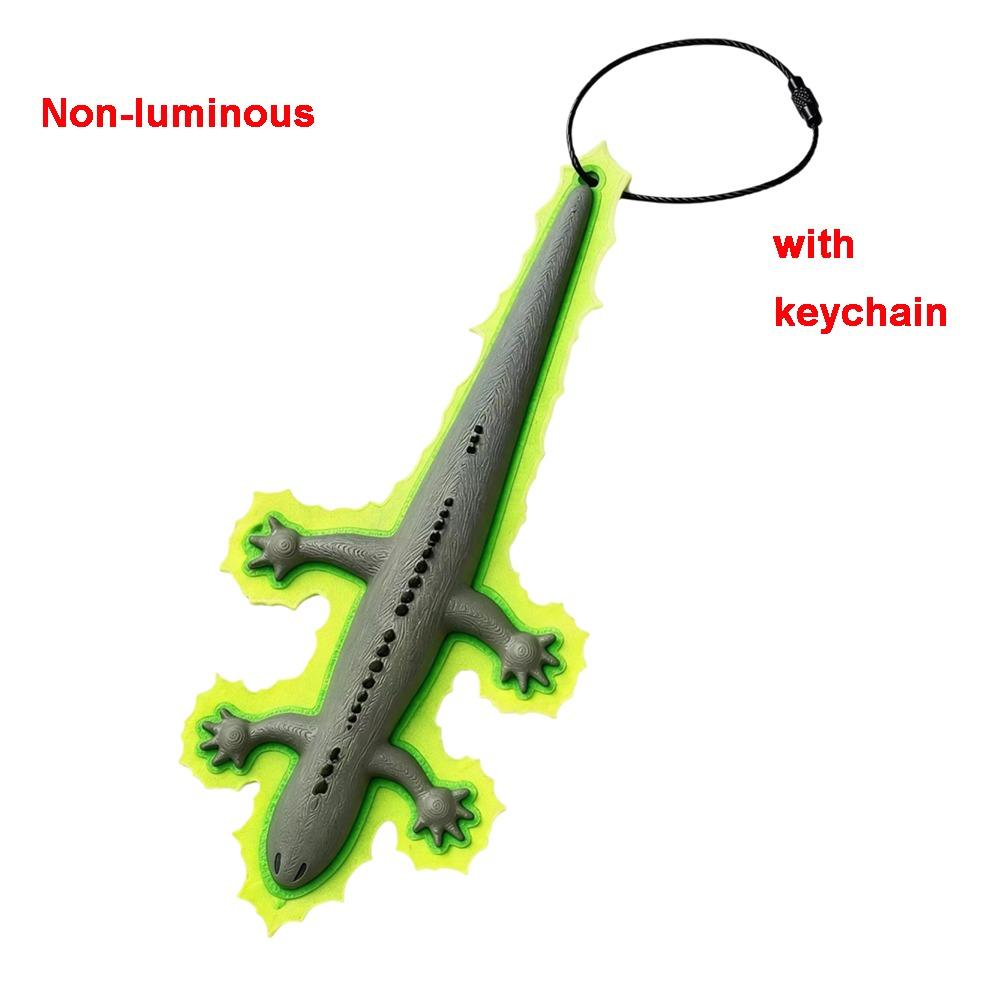Luminous Feature Lizard Keychain PETG Animal Key Ring New Bag Hanging Hanging Ornament Regular ver