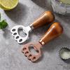 Portable Beer Bottle Opener Stainless Steel Acacia Wood Beer Bottle Opener Creative Cat Claw Vertical Cute Cap Opener 1pcs