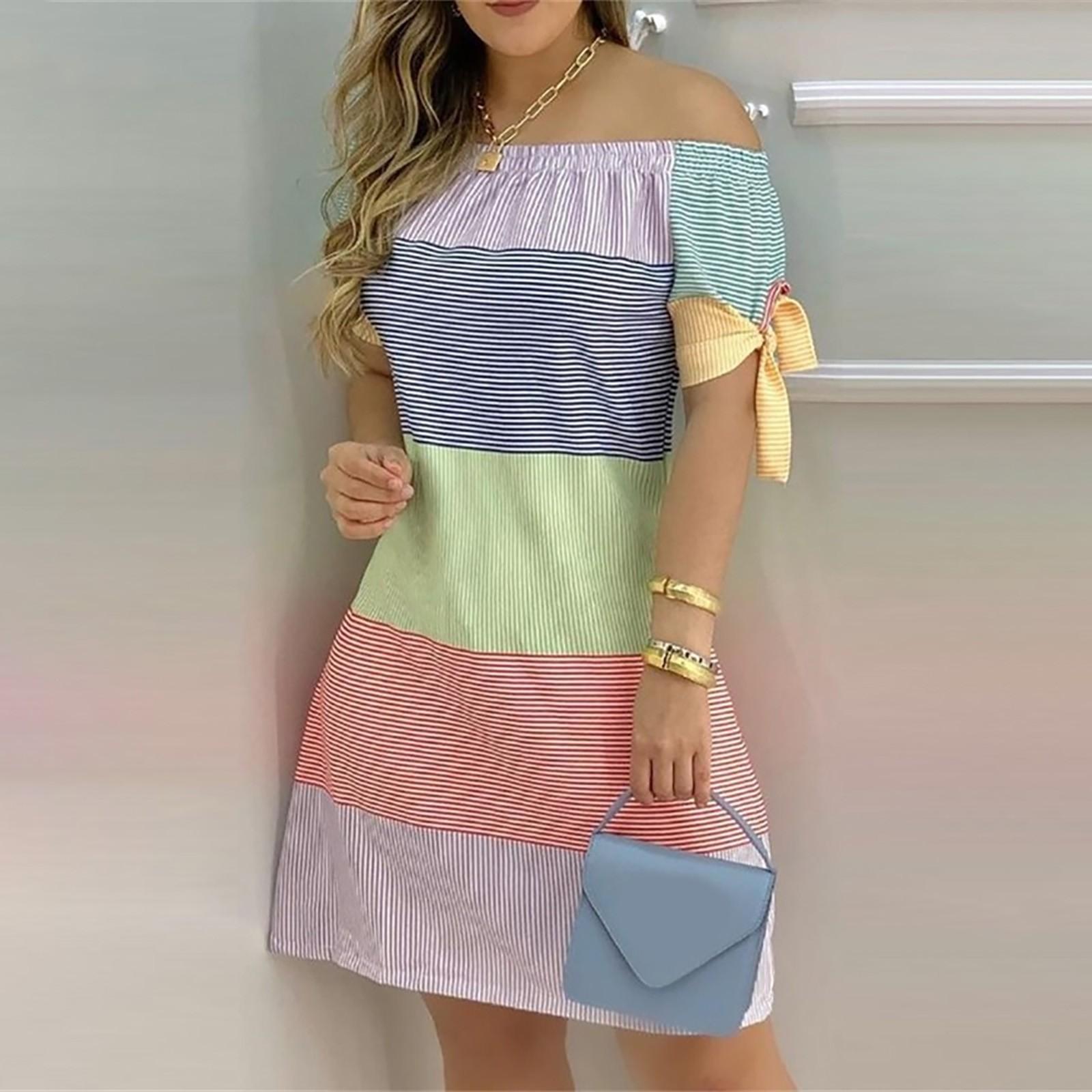 Женские летние и весенние европейские и американские карманные платья с принтом L фиолетовый