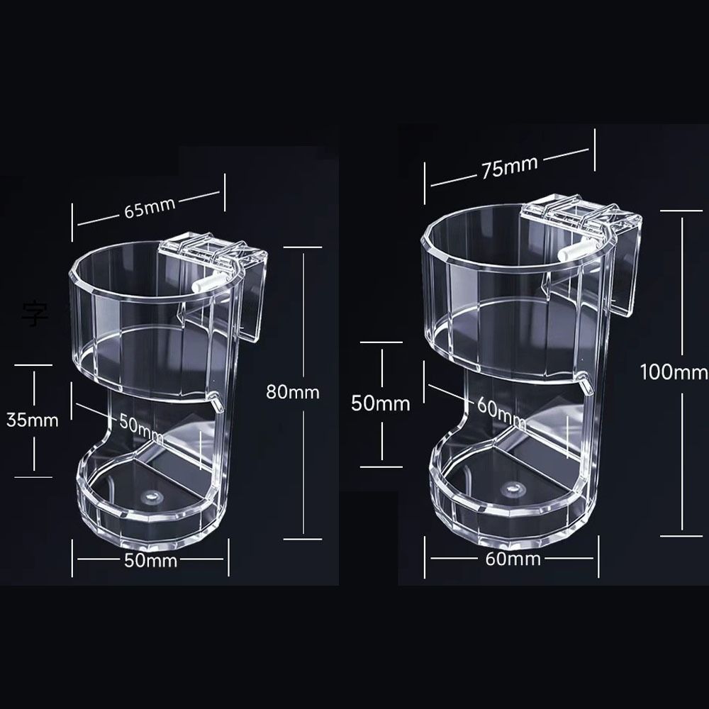 Acrylic Fish Feeder Ring Fixed-Point Wall-Mounted Aquarium Feeders Ring Transparent Fish Tank Food Dispenser
