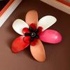 Multi Floral Petal Big Flower Badge Pin Exaggerated Vintage Colors Clothes Pin  Party Favors