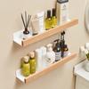 Solid Wood White Bathroom Shelf Corner Shelf Shower Shampoo Cosmetic Shelves Kitchen Storage Rack Bathroom Accessories