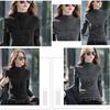 Women's 3XL Top Black German Velvet Turtleneck Plus Velvet Bottoming Shirt Autumn and Winter Versatile Thickened Long-sleeved T-shirt