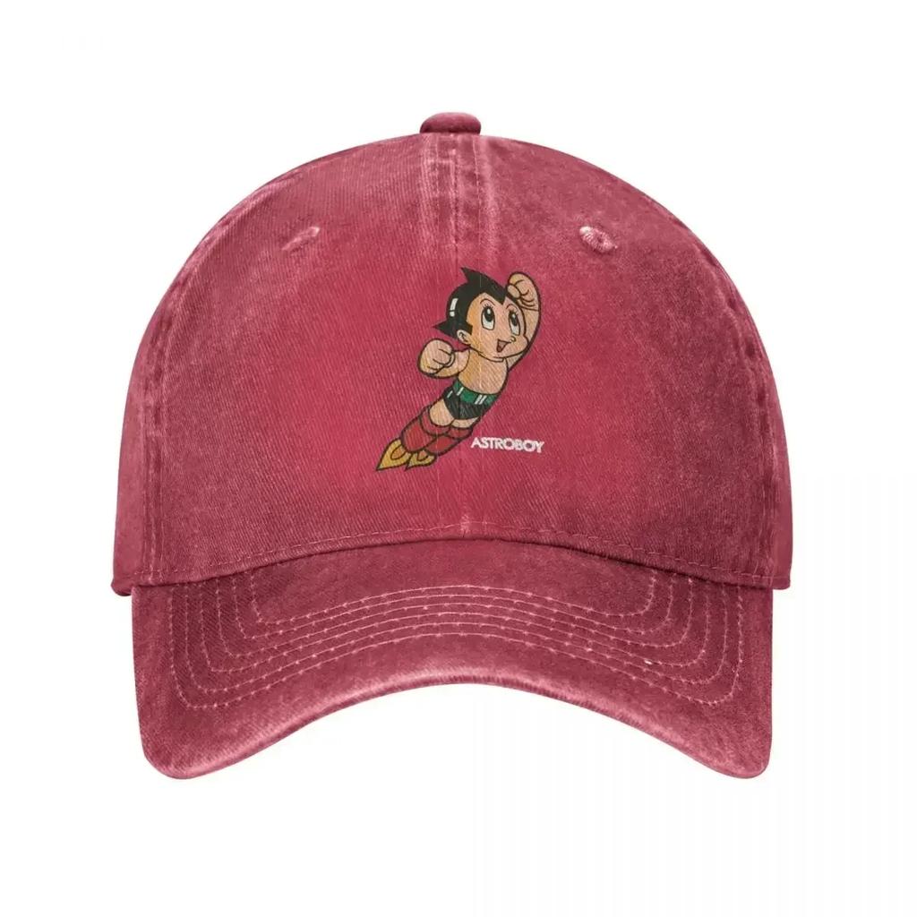 Vintage Astroboy Anime Robot Letní kšiltovka Táta kšiltovka Vintage Astro Boy Vesmír Cartoon Manga Klobouk Denim Venkovní kazeta