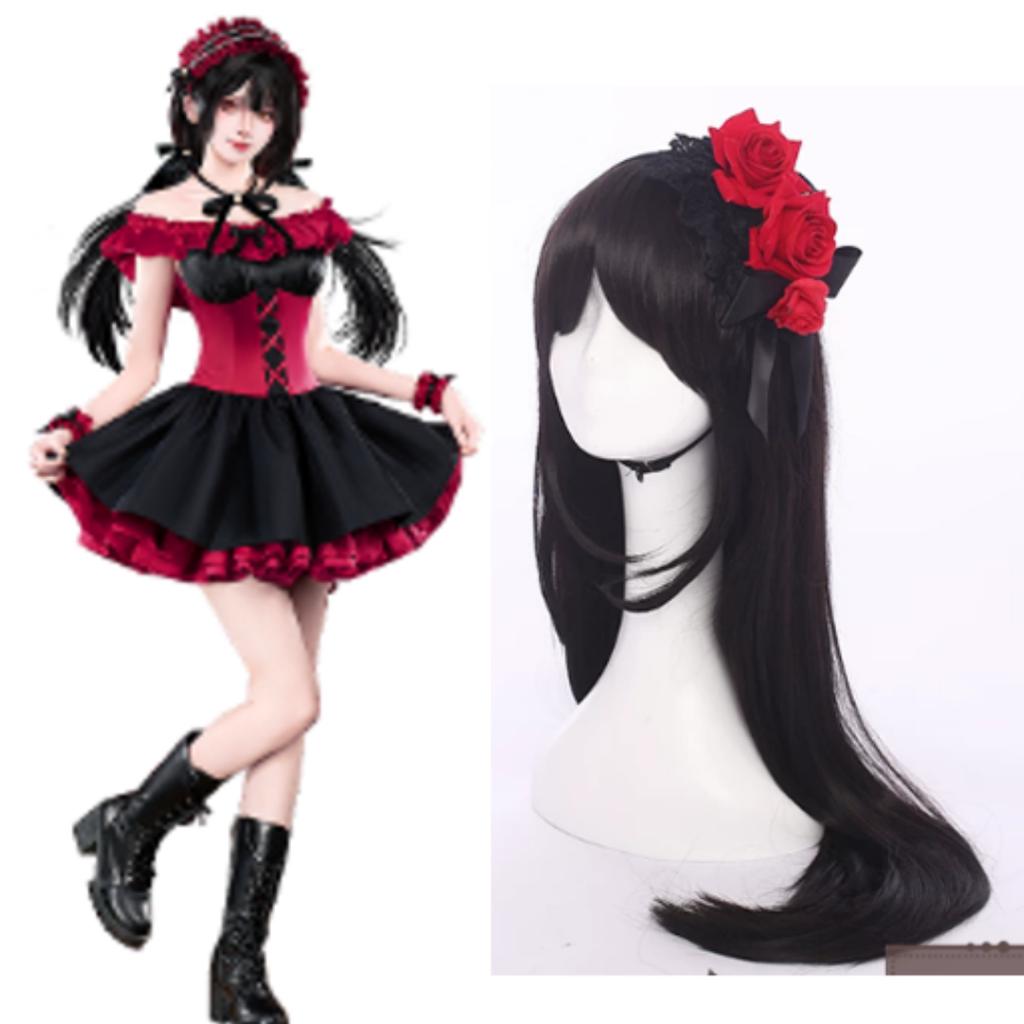 Date A Live Kurumi/Tohka/Yoshino Cosplay Costume Anime Role Play Outfit for Halloween Carnival
