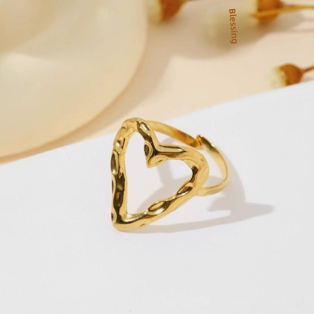 European & American Style Titanium Steel Open Ring - Fashionable, Versatile Jewelry for Women