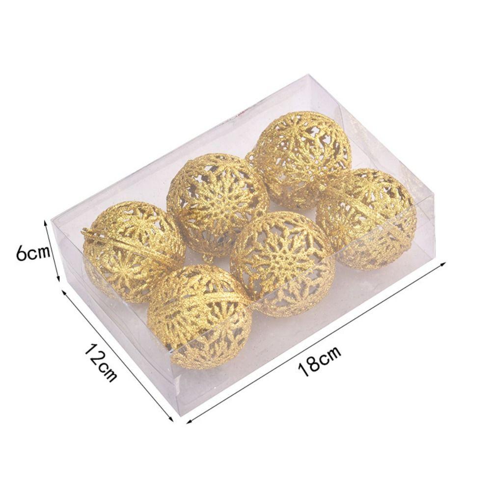 6pcs 6cm Christmas Tree Balls Christmas Baubles Pendants Christmas Tree Pendant Christmas Ball