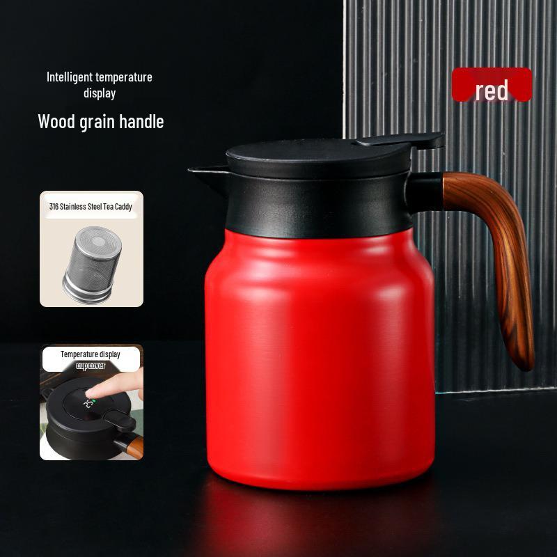 316 Stainless Steel Insulated Teapot, Large Capacity, Tea and Water Separation, Perfect for Household Old White Tea