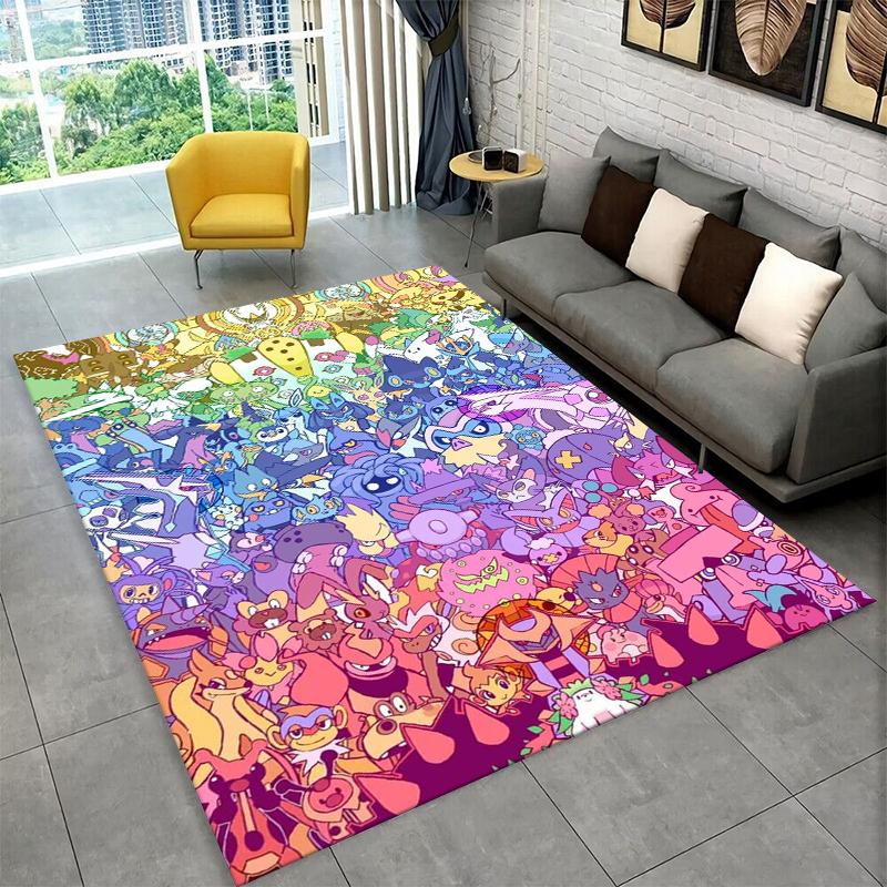 

Cute Pokemon Pikachu Cartoon Carpet Rug for Playroom Bedroom Living Room Sofa Home Decor,kid Game Area Rug Non-slip Floor Mat 40x60cm
