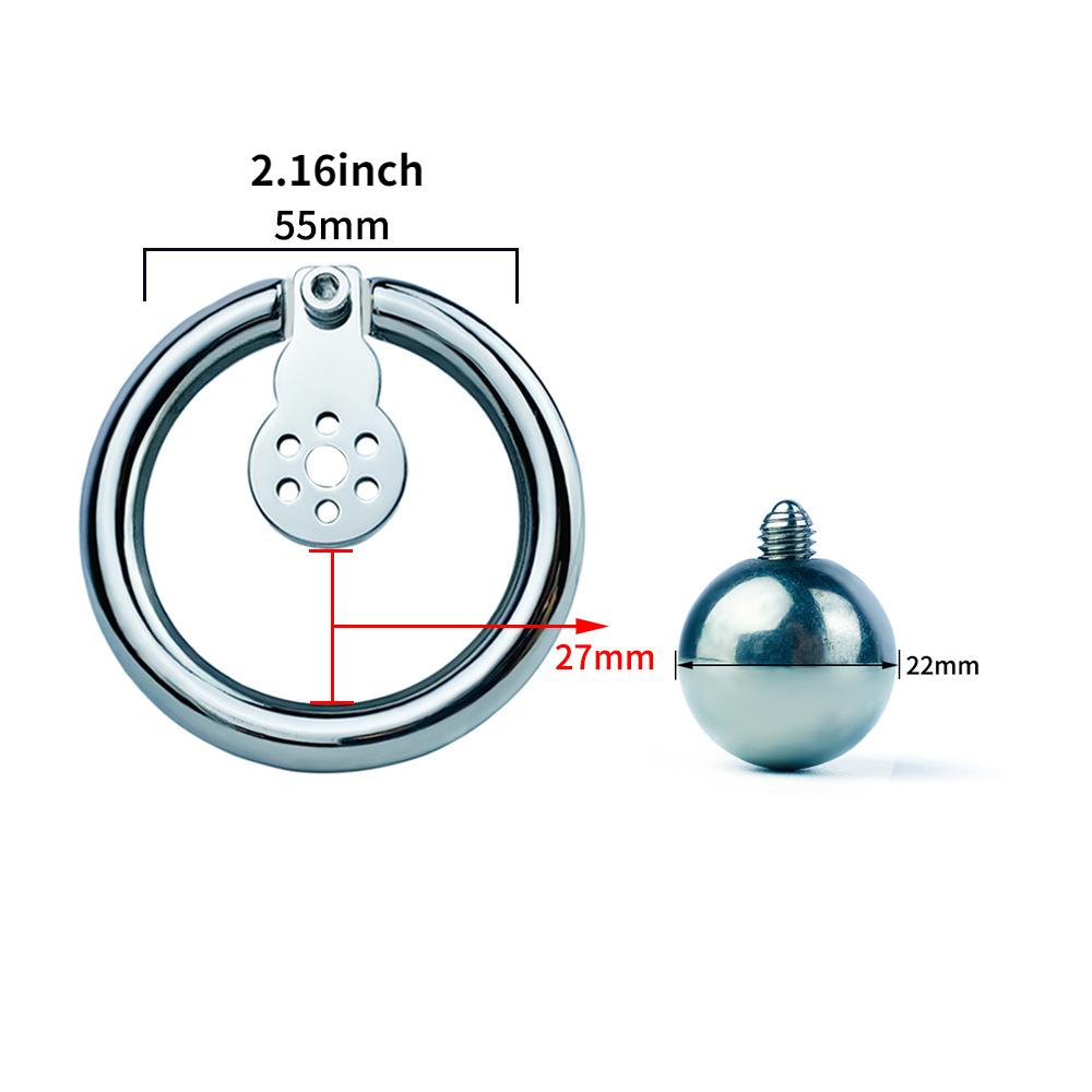 Krátký zámek cudnosti pro muže Kovový zámek CB Zámek na penis Klec na penis Sexuální hračky Natahovač míče erekční kroužek Slave Pás cudnosti BDSM