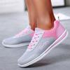 Women's Sneakers Breathable Fashion  New Trainers Solid Color Sneakers Women Mesh Fabric Lace Up Woman Shoes Female Footwear