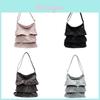 Canvas Tote Bag For Women With Pleated Design Large Capacity Casual Organizer