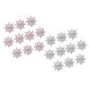 10Pcs Crystal Flower Button DIY Accessories Scrapbook Rhinestone Flatback Embellishment Hair Clip Bouquet Card Making