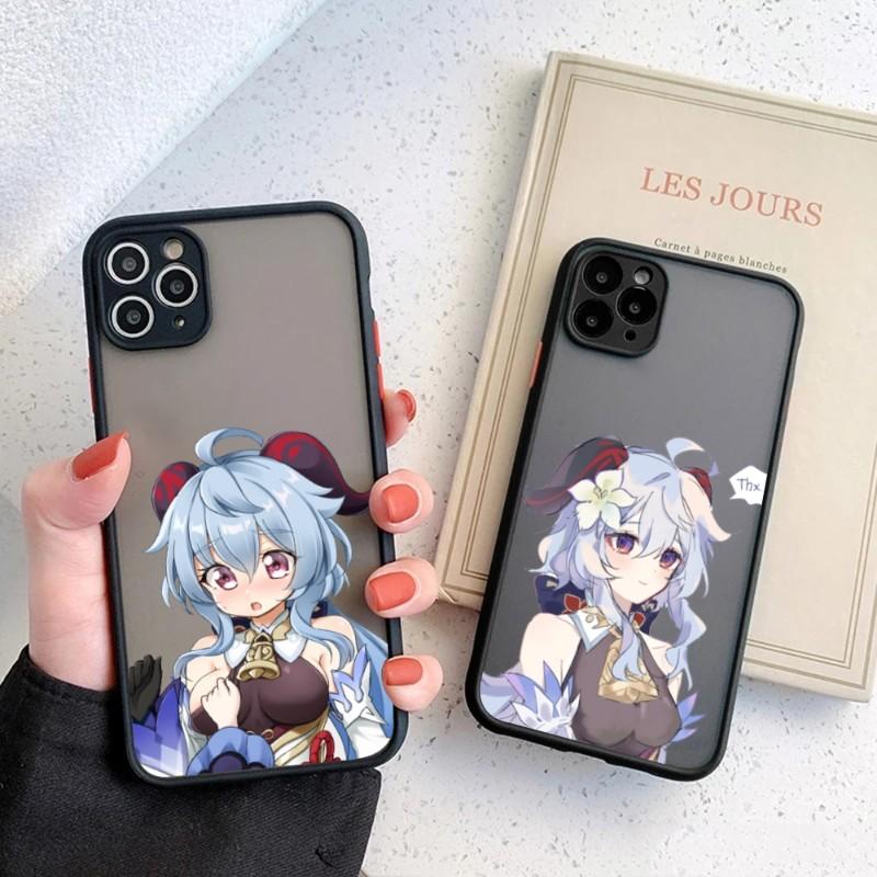 Genshin Impact Ganyu Telefondeksel For IPhone 13 12 11 Mini Pro Max XS X Max XR 8 7 Plus SE 2022 Hudfarget Telefondesksel