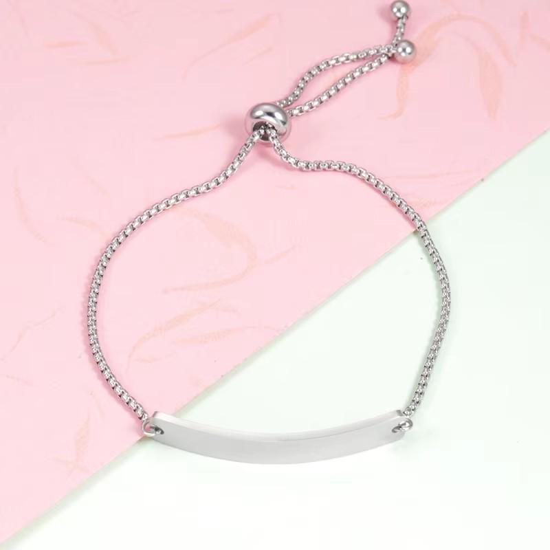 10pcs 6x39mm Curved Bar Bolo Bracelets Stainless Steel Mirror Polish Bracelets For DIY Making Bracelet Jewelry