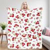 Red Carnation Flannel Blankets Are Perfect For Sofas, Office Beds, Travel, Sleep, And Use Throughout The Four Seasons