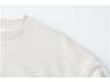 Men's Heavyweight White-Gray Fleece Hoodie: Autumn/Winter Loose Fit, Round Neck Long-Sleeve Pullover