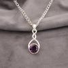 Amethyst Gemstone Jewelry, 925 Solid Sterling Silver Pendant, Handmade Gorgeous Silver Chain Jewelry For Wedding Gift
