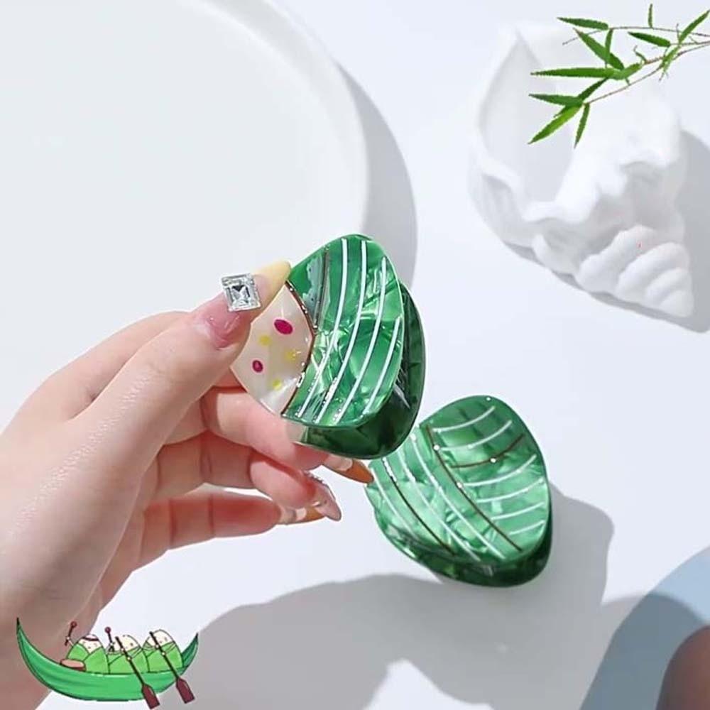Sweet Acetic Acid Hair Claw High-Quality Rice Dumpling Hairgrips Zongzi Shark Clip Ponytail Holder