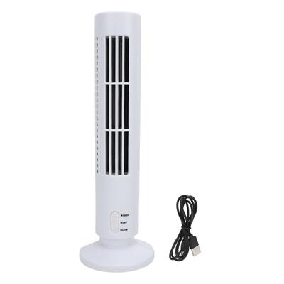 Desktop Tower Fan With 2 Wind Speed Bladeless Quiet Cooling USB Small Tower Fan for Bedroom Home