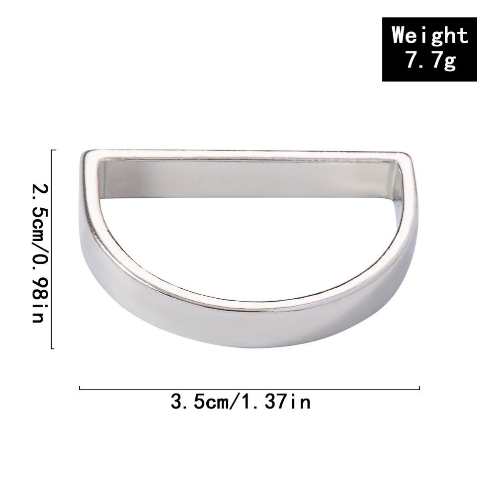 12 Pcs Metal Matte Gold Semicircle Napkin Rings D-shaped Buckles Metallic Adornment  Table Settings