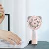 Portable Mist Fan  3-Speed Adjustment  Handheld Humidifying Fan 1200mAh USB  Rechargeable   Suitable For  Outdoor Use