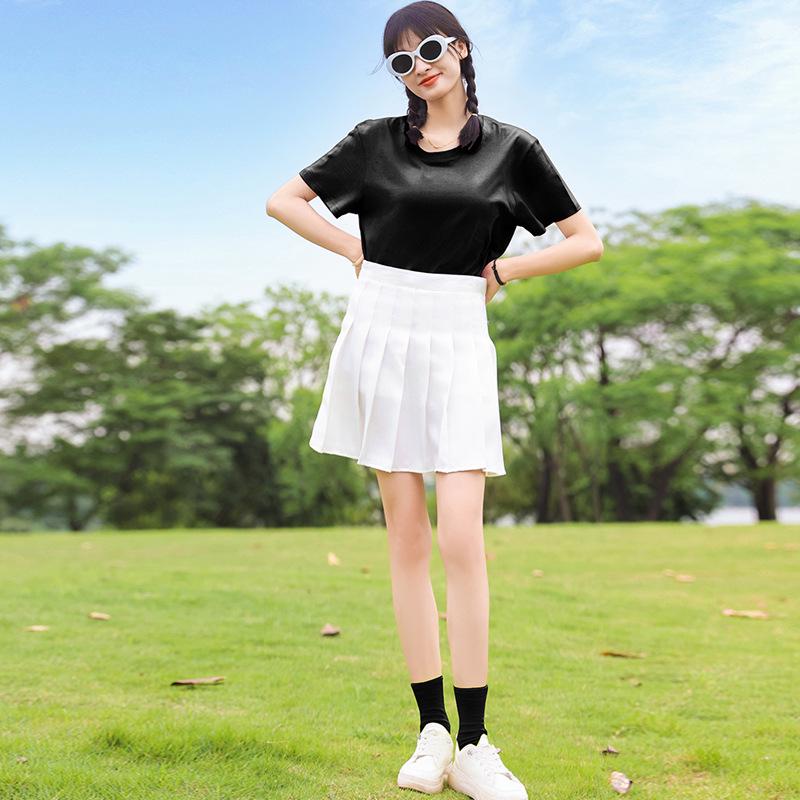 

High School Cheerleading Candy Color Cotton T-Shirts for Summer Sports Meet and Graduation Season S