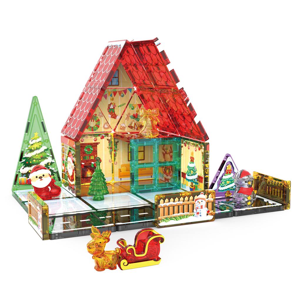 7.5Cm Colored Window Magnetic Piece Building Block Christmas Gift Diy Puzzle Three-Dimensional Puzzle Children'S Educational Toys