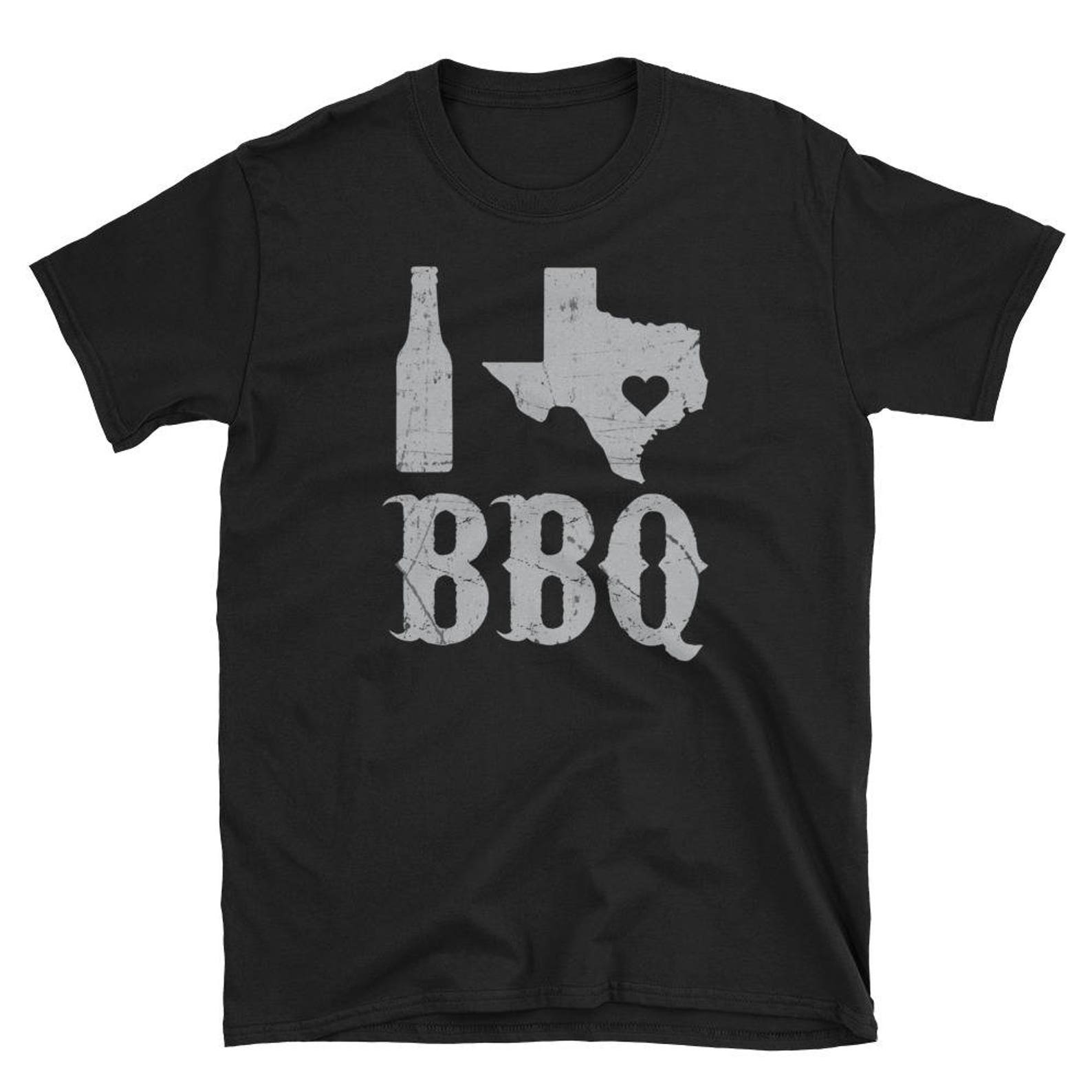 I Love BBQ Texas Dallas Houston Grill Barbeque Short-Sleeve T-Shirt 4XL