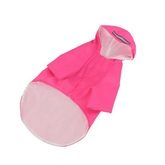 

Прочная эластичная куртка-дождевик для собак с дырками, закрывающая все тело, многослойный плащ с капюшоном для повседневной жизни S розы красного