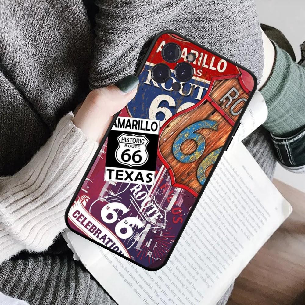 

America Route 66 Phone Case For IPhone 16 15 8 7 6 6S Plus X SE XR XS 14 11 12 13 Mini Pro Max Mobile Case iPhone 15