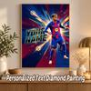 Lamine Yamal Custom Name Text 5D Diamond Painting Kit DIY Full Drill Diamond Art Decoration