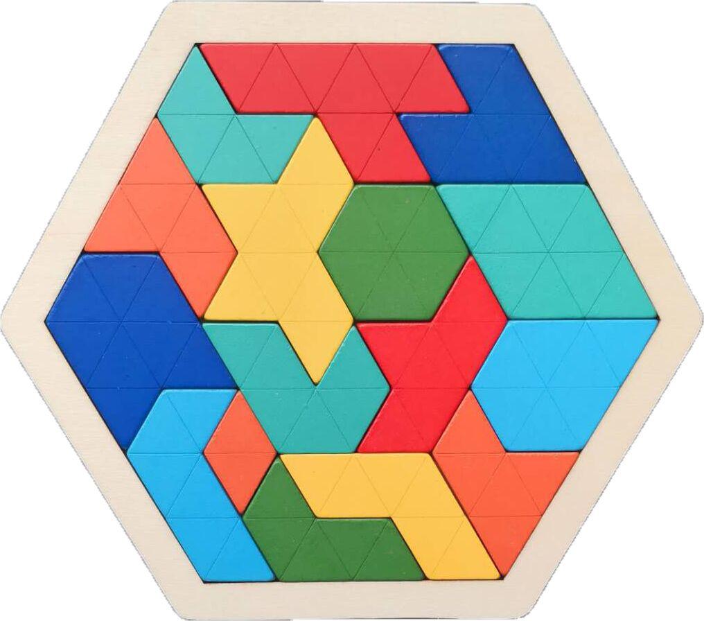 27 Style Block Puzzle Jigsaw Puzzle Board Classical Puzzle Children'S Toys Hexagonal Alien Chess Tangram Puzzle Toys