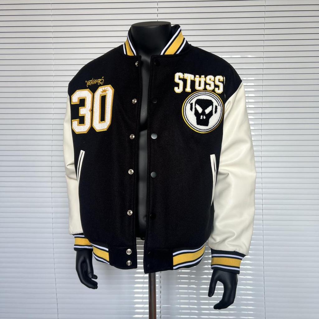 25SS Retro Slitstark Unisex Tvättad Baseball Arbetskläder Jacka
