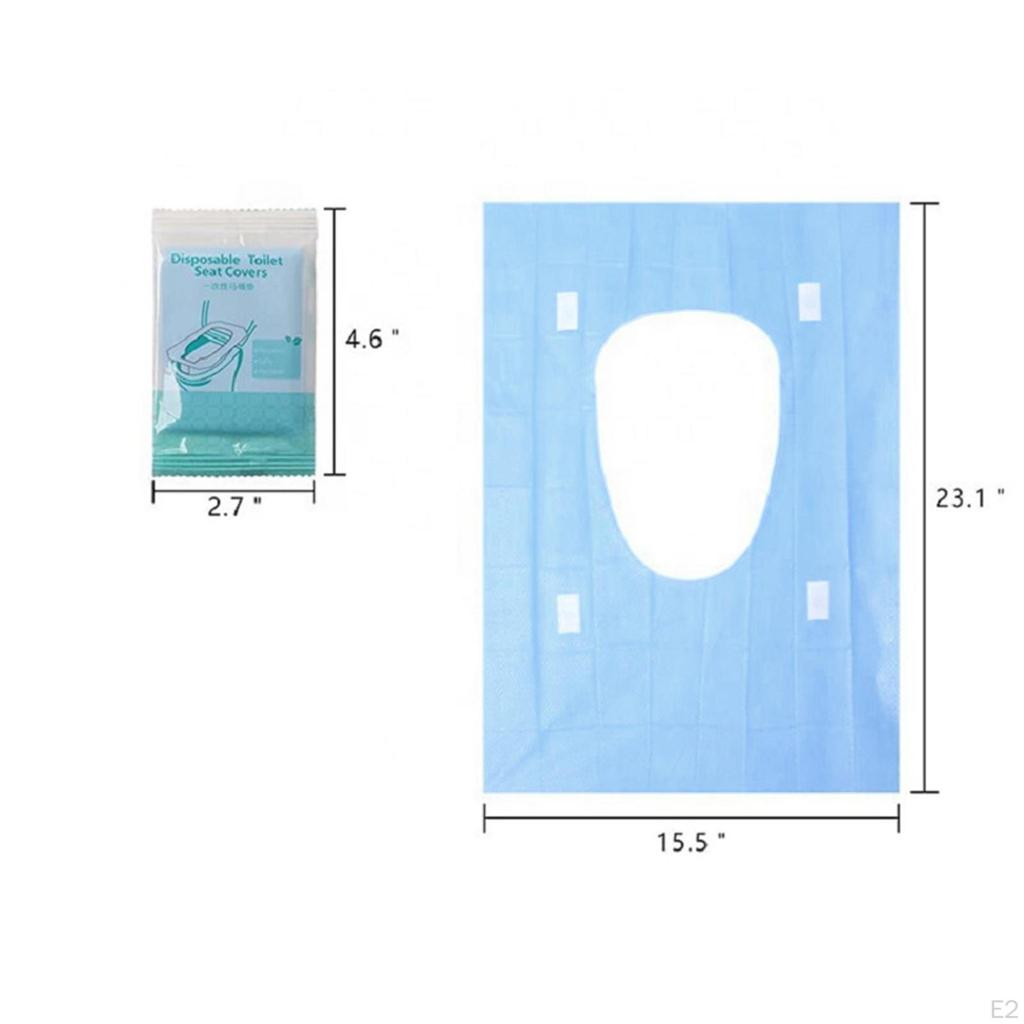 20 Pieces Disposable Toilet Seat Cover Nonslip Adhesives for Road Trips
