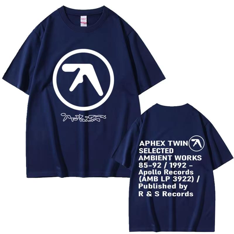 Aphex Twin Graphic Tshirt UNISEX Women Casual Cotton Vintage Short Sleeve T Shirt Male Gothic Rock Tshirts Streetwear