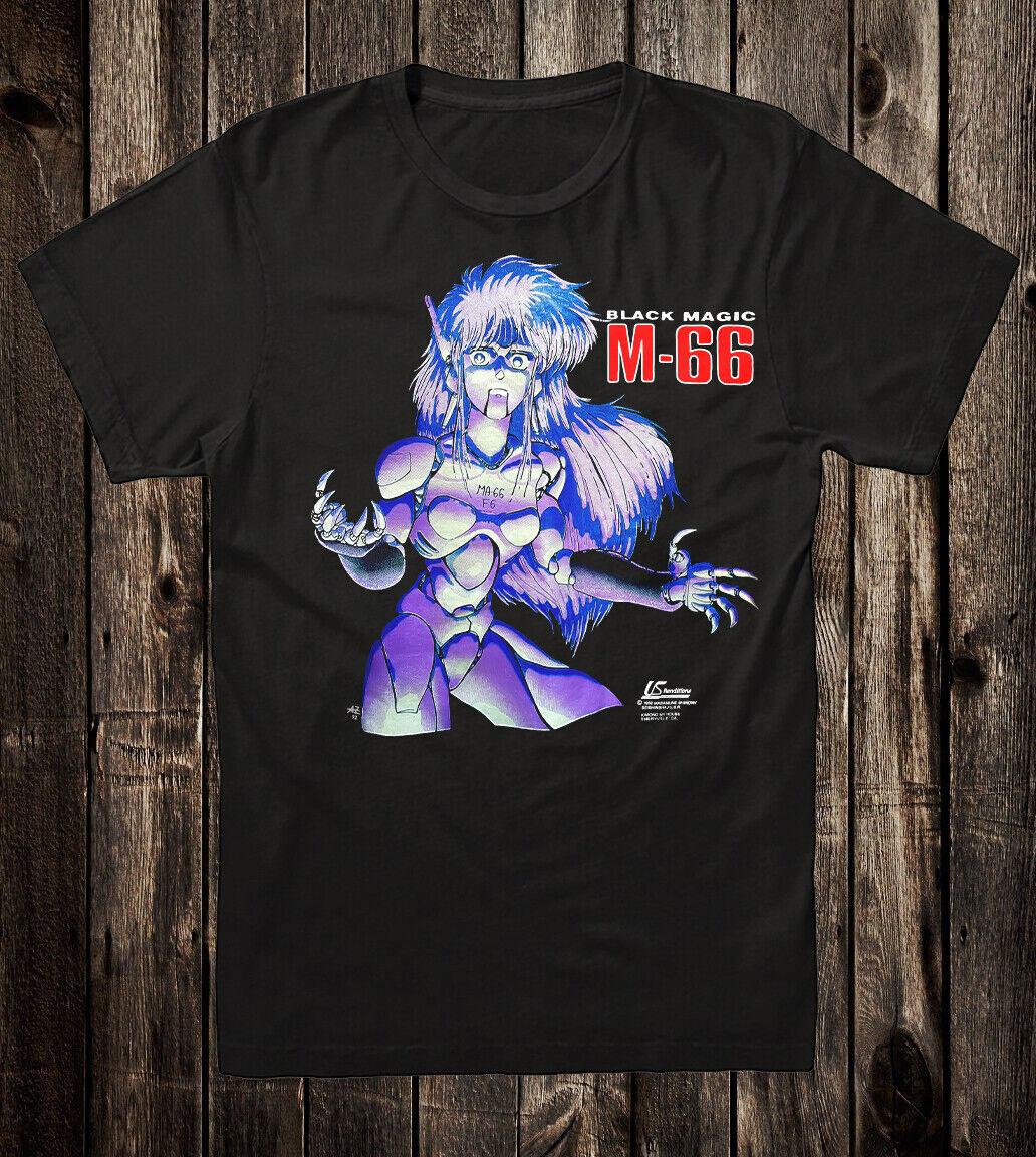 Retro Tee T Shirt Cotton 80s 90s M-66 Black Magic Anime Manga XXXL
