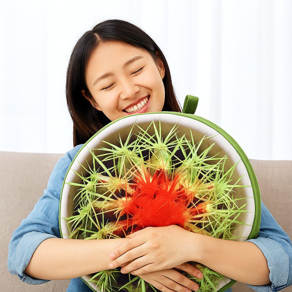 Relaxing 33cm 3D Fruit Seat Cushion Funny Fruit Round Cushion Butt Relaxing Throw Pillows Couch