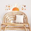 Sun Heart Pattern Wall Stickers for Bedroom Living Room Home Wall Background Decoration